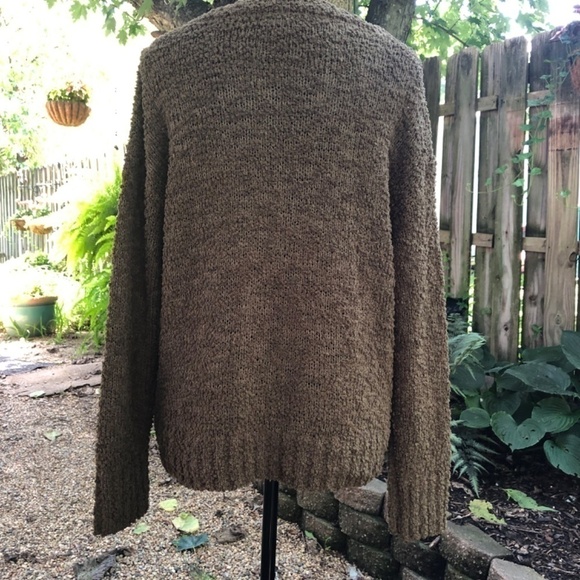 Social Standard by Sanctuary Women's Dusty Olive Tan Popcorn Knit Sweater Size M - Picture 2 of 6